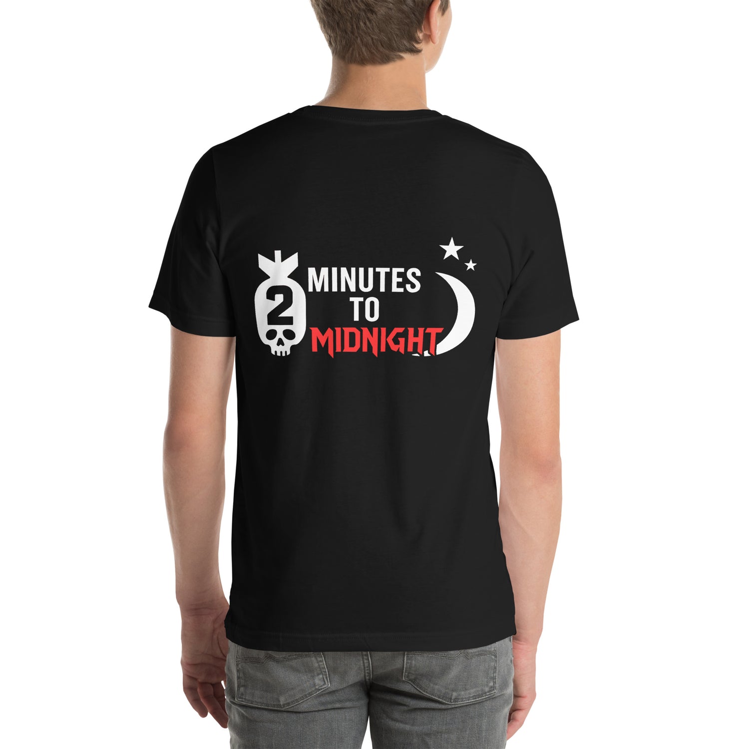 Vista trasera camiseta C2C 2 Minutes to Midnight diseño rockero