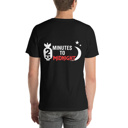 Vista trasera camiseta C2C 2 Minutes to Midnight diseño rockero
