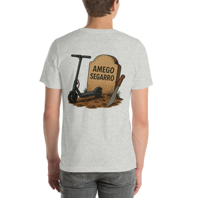 Parte trasera de la camiseta AMEGO SEGARRO de C2C Spanish Style, diseño minimalista streetwear.