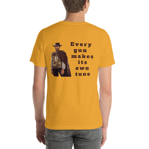 Camiseta C2C The Good – diseño western inspirado en el clásico del oeste con silueta de pistolero y estilo pop-art