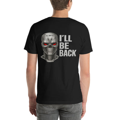Camiseta negra con diseño Terminator I’ll Be Back de C2C Spanish Style